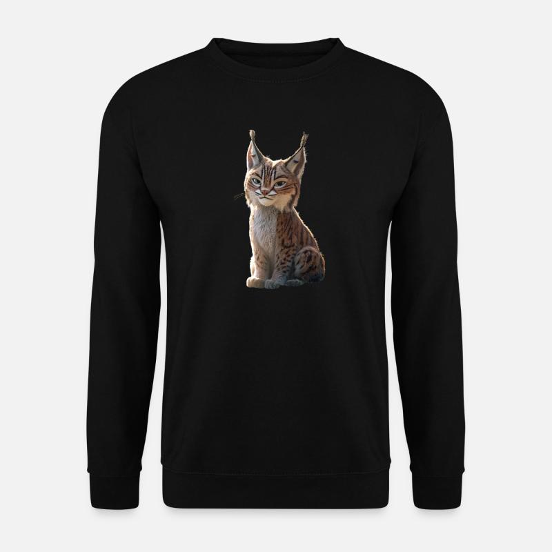 Luchs Lynx Wildkatze Raubkatzen Katzen Süße Luchse - Unisex Pullover - Schwarz