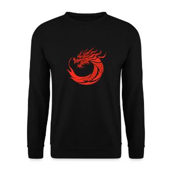 Dragon Rouge à la japonaise - Sweat-shirt Unisexe - noir - Devant - Alina (178cm) & Michal (187cm)