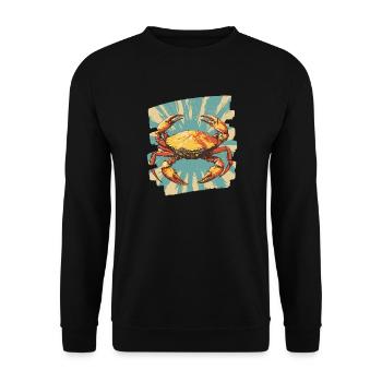 Crabe Rétro - Sweat-shirt Unisexe - noir - Devant - Alina (178cm) & Michal (187cm)