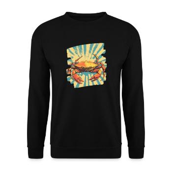 Crabe Rétro - Sweat-shirt Unisexe - noir - Devant - Alina (178cm) & Michal (187cm)