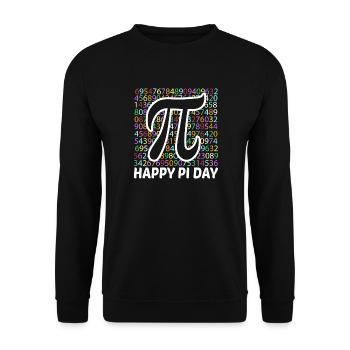 Alles Gute zum Pi Tag Kinder Mathematiklehrer Student Professor - Unisex Pullover - Schwarz - Vorne - Alina (178cm) & Michal (187cm)