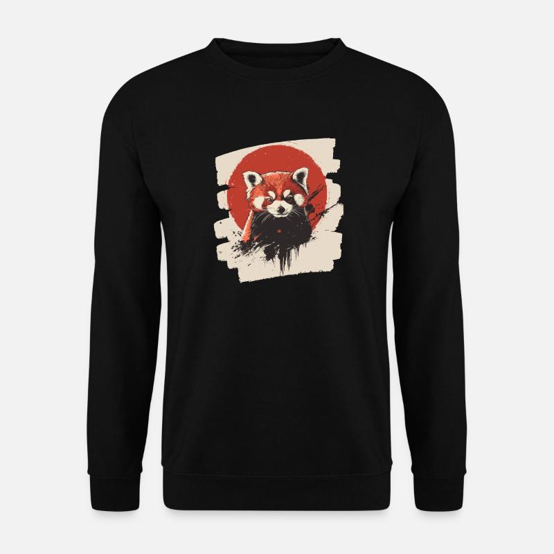 Red Panda Retro - Unisex Sweatshirt - black