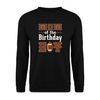 American Football Geburtstagsfeier - Unisex Pullover - Schwarz - Vorne - Alina (178cm) & Michal (187cm)