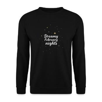 Traumhafte Februarnächte - Unisex Pullover - Schwarz - Vorne - Alina (178cm) & Michal (187cm)