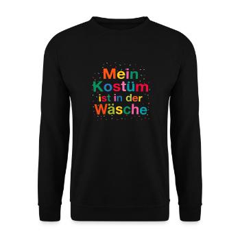 Costume de carnaval Mon costume est dans la lessive - Sweat-shirt Unisexe - noir - Devant - Alina (178cm) & Michal (187cm)