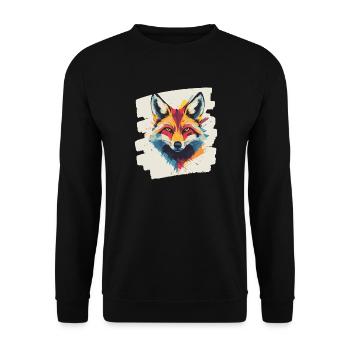 Renard - Sweat-shirt Unisexe - noir - Devant - Alina (178cm) & Michal (187cm)