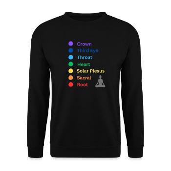 Chakra - Unisex Pullover - Schwarz - Vorne - Alina (178cm) & Michal (187cm)
