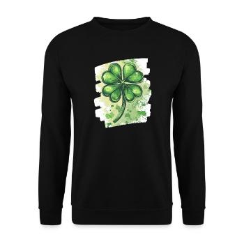 Trèfle de la Saint-Patrick - Sweat-shirt Unisexe - noir - Devant - Alina (178cm) & Michal (187cm)