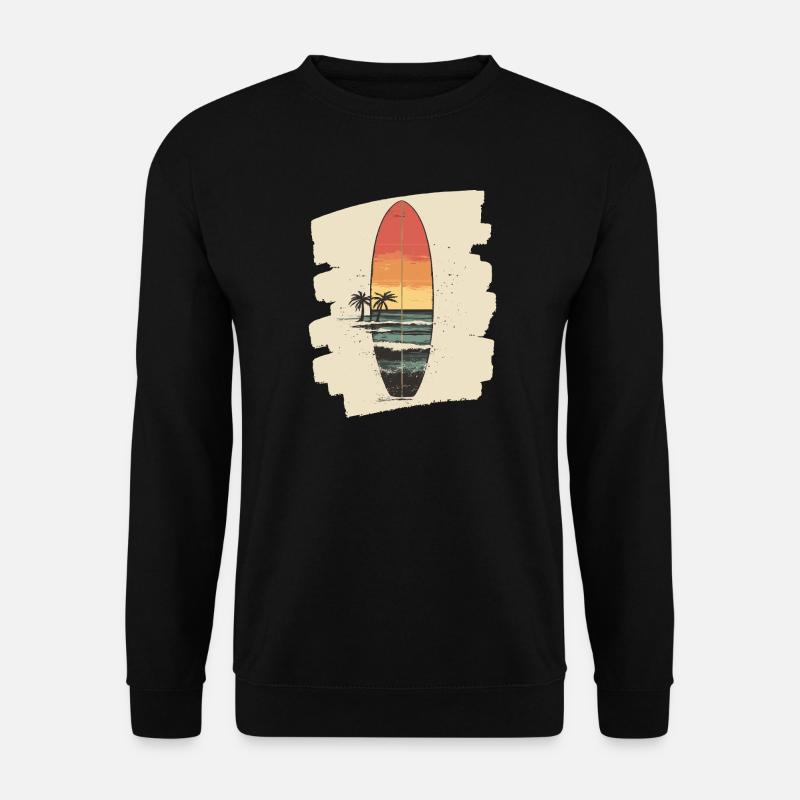 Surfbrett - Unisex Pullover - Schwarz