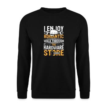 Romantic walk through hardware store - Unisex Pullover - Schwarz - Vorne - Alina (178cm) & Michal (187cm)
