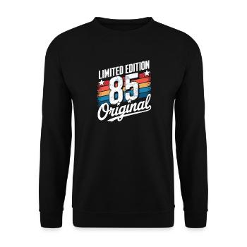 Limited Edition 85 Retro 40th Birthday 1985 Design - Sweat-shirt Unisexe - noir - Devant - Alina (178cm) & Michal (187cm)
