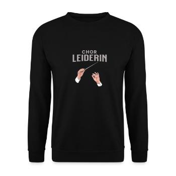 Chor Leiderin Chorleiterin Dirigentin - Unisex Pullover - Schwarz - Vorne - Alina (178cm) & Michal (187cm)