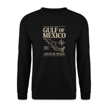 Vintage Gulf of Mexico Retro Golfo de México 1672 - Unisex Sweatshirt - black - Front - Alina (178cm) & Michal (187cm)
