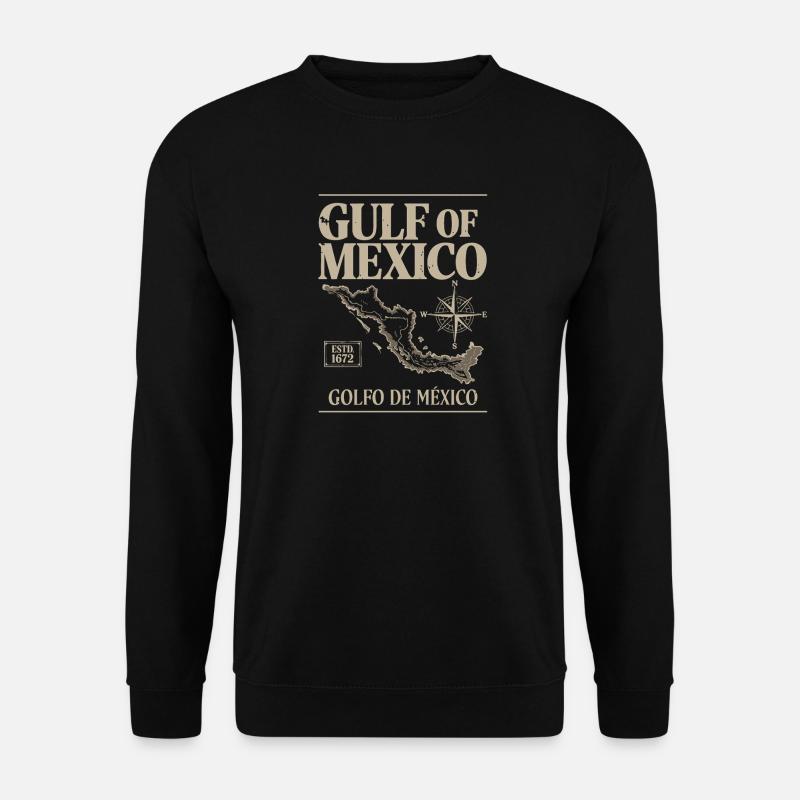 Vintage Gulf of Mexico Retro Golfo de México 1672 - Unisex Pullover - Schwarz
