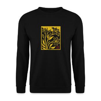 Blumen - Frühling - Soyez le soleil - Spruch - Sweat-shirt Unisexe - noir - Devant - Alina (178cm) & Michal (187cm)