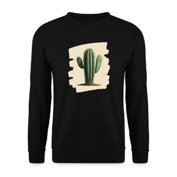 Kaktus - Unisex Pullover - Schwarz - Vorne - Alina (178cm) & Michal (187cm)