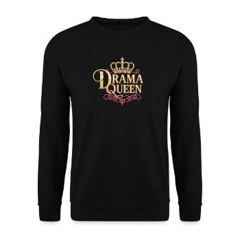 Drama Queen Königin Prinzessin Selbstwert Frauen - Unisex Pullover - Schwarz - Vorne - Alina (178cm) & Michal (187cm)