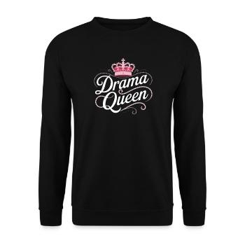 Drama Queen Königin Prinzessin Selbstwert Frauen - Unisex Pullover - Schwarz - Vorne - Alina (178cm) & Michal (187cm)