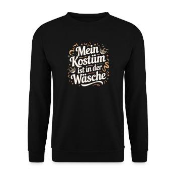 Costume Is In The Lingerie Cologne Carnival Disguise - Unisex Sweatshirt - black - Front - Alina (178cm) & Michal (187cm)