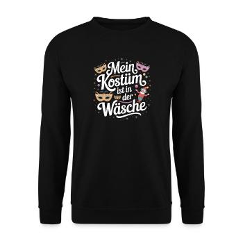 Costume Is In The Lingerie Cologne Carnival Disguise - Unisex Sweatshirt - black - Front - Alina (178cm) & Michal (187cm)