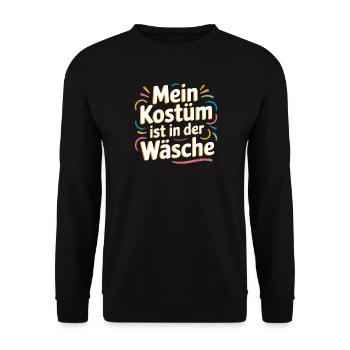 Costume Is In The Lingerie Cologne Carnival Disguise - Unisex Sweatshirt - black - Front - Alina (178cm) & Michal (187cm)
