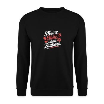 Meine Oboe kann zaubern Klassik Orchester Oboistin - Unisex Pullover - Schwarz - Vorne - Alina (178cm) & Michal (187cm)