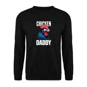 Poulet Papa Poulets Fête des Pères Volaille Fermier Coq - Sweat-shirt Unisexe - noir - Devant - Alina (178cm) & Michal (187cm)