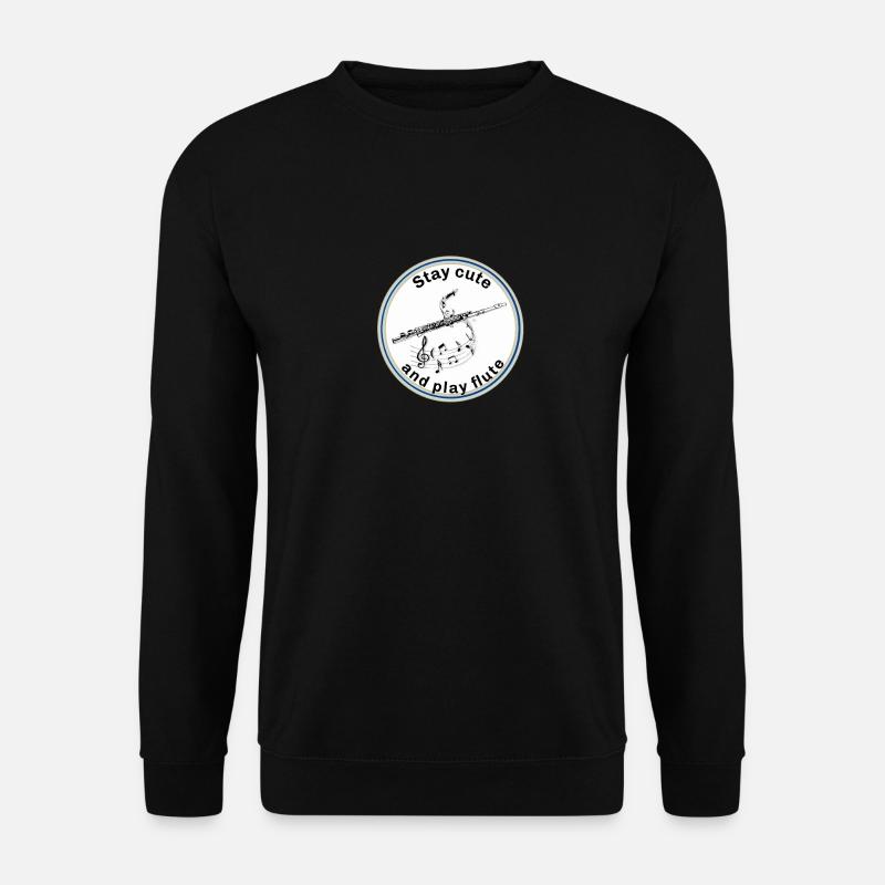 Flûte - Restez mignon et jouez de la flûte traversière - Sweat-shirt Unisexe - noir