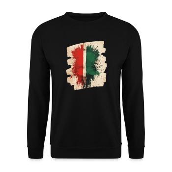 Italienische Flagge Italien - Unisex Pullover - Schwarz - Vorne - Alina (178cm) & Michal (187cm)