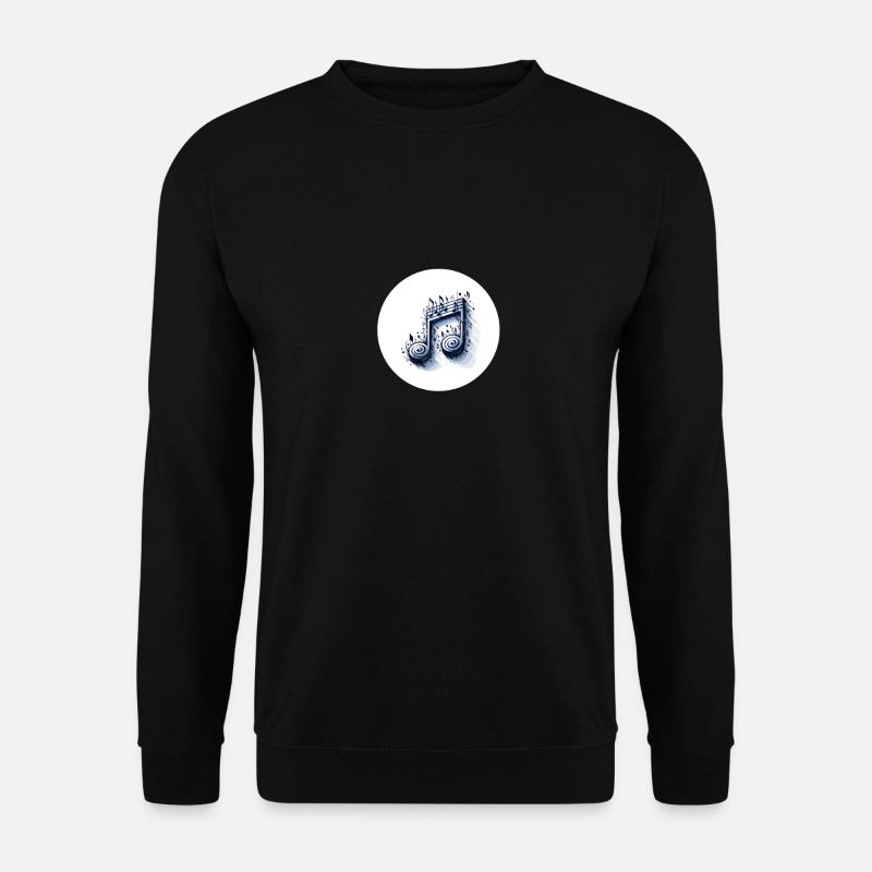 Musical notes in creative design - Unisex Sweatshirt - black