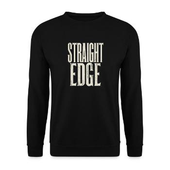 Straight Edge Lettering for Straight Edger Life - Unisex Sweatshirt - black - Front - Alina (178cm) & Michal (187cm)