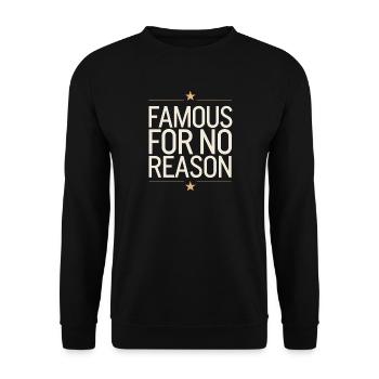 Célèbre sans raison Influenceur des médias sociaux Viral - Sweat-shirt Unisexe - noir - Devant - Alina (178cm) & Michal (187cm)