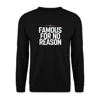 Célèbre sans raison Influenceur des médias sociaux Viral - Sweat-shirt Unisexe - noir - Devant - Alina (178cm) & Michal (187cm)