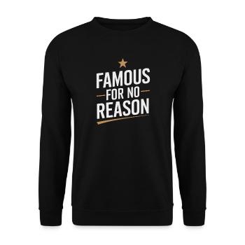 Célèbre sans raison Influenceur des médias sociaux Viral - Sweat-shirt Unisexe - noir - Devant - Alina (178cm) & Michal (187cm)