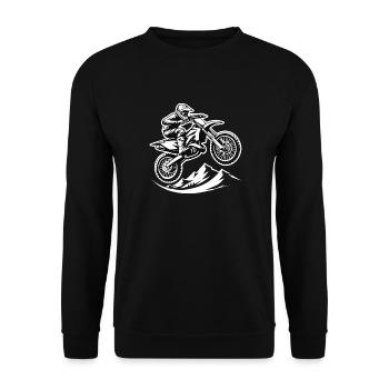 Motorcross - Unisex Pullover - Schwarz - Vorne - Alina (178cm) & Michal (187cm)