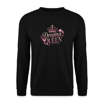 Drama Queen Königin Prinzessin Selbstwert Frauen - Unisex Pullover - Schwarz - Vorne - Alina (178cm) & Michal (187cm)