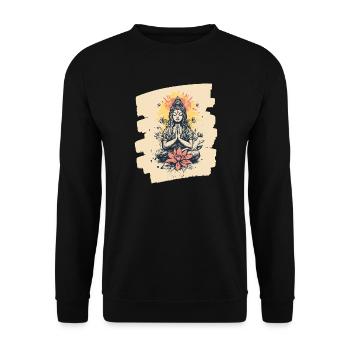 Yoga Namaste Méditation - Sweat-shirt Unisexe - noir - Devant - Alina (178cm) & Michal (187cm)
