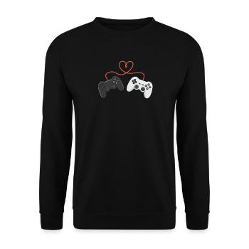 Heartwired Controllers Duo - Unisex Sweatshirt - black - Front - Alina (178cm) & Michal (187cm)