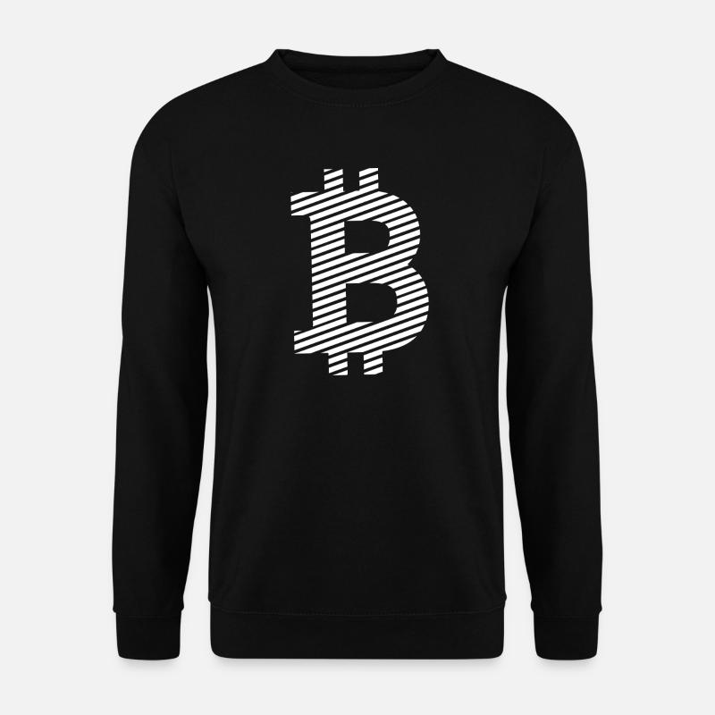 Bitcoin Symbol – Minimal Crypto Design - Unisex Pullover - Schwarz