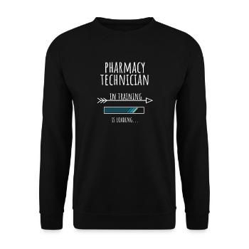 Pharmacy Technician in Training Profession Gift - Unisex Sweatshirt - black - Front - Alina (178cm) & Michal (187cm)
