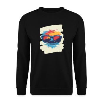 Sunglasses - Unisex Sweatshirt - black - Front - Alina (178cm) & Michal (187cm)