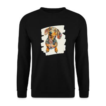 Teckel - Sweat-shirt Unisexe - noir - Devant - Alina (178cm) & Michal (187cm)