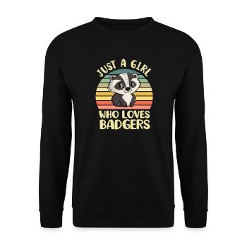 Dachs - Unisex Pullover - Schwarz - Vorne - Alina (178cm) & Michal (187cm)