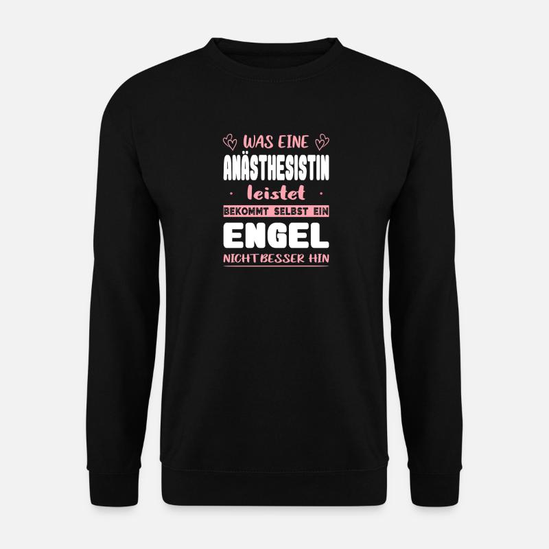 Anästhesistin Spruch Ärztin Abschluss Fachärztin - Unisex Pullover - Schwarz