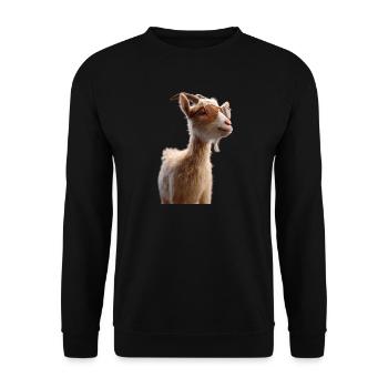 Goat Domestic Goat Capricorn Goat Goat Cute Goats - Unisex Sweatshirt - black - Front - Alina (178cm) & Michal (187cm)