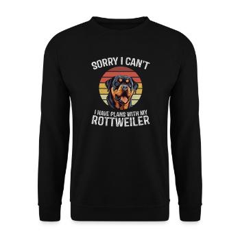 T-shirt humoristique Rottweiler Citation - Sweat-shirt Unisexe - noir - Devant - Alina (178cm) & Michal (187cm)