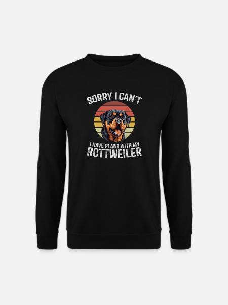 Humorvolles Rottweiler Zitat T-Shirt - Unisex Pullover - Schwarz