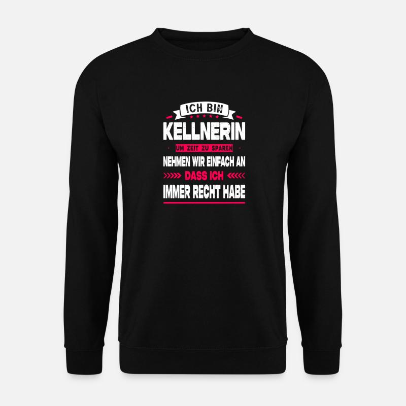 Kellnerin Geschenke Bedienung Abschied Gastronomie - Unisex Pullover - Schwarz
