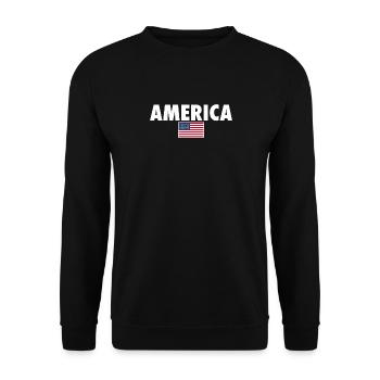 Amérique États-Unis Drapeau américain Amérique - Sweat-shirt Unisexe - noir - Devant - Alina (178cm) & Michal (187cm)