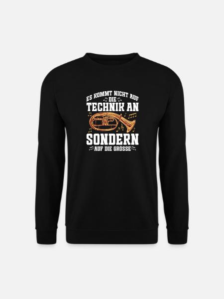 Tenorhorn - Es Kommt auf die Größe an - Unisex Pullover - Schwarz